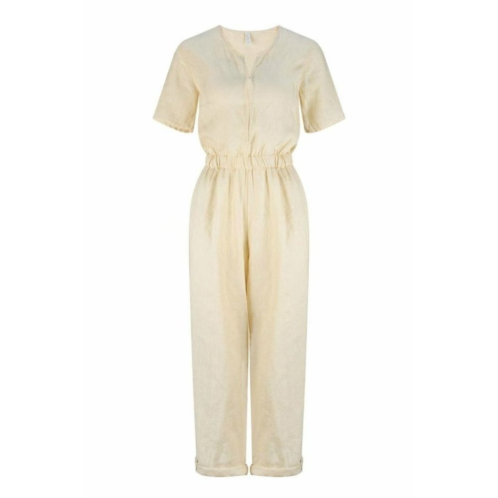 Tigerlily BNWT 100% Linen Ess Zuzela Women's Jumpsuit Size 12 RRP $250 - Picture 3 of 12